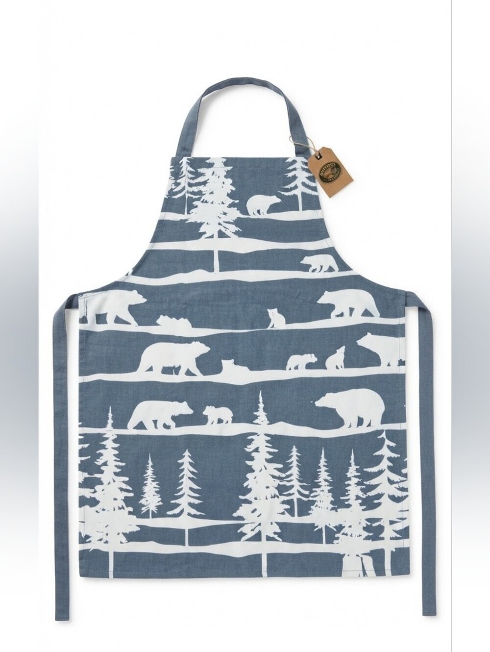Virah Bella Bear & Pine Tree Apron NWT